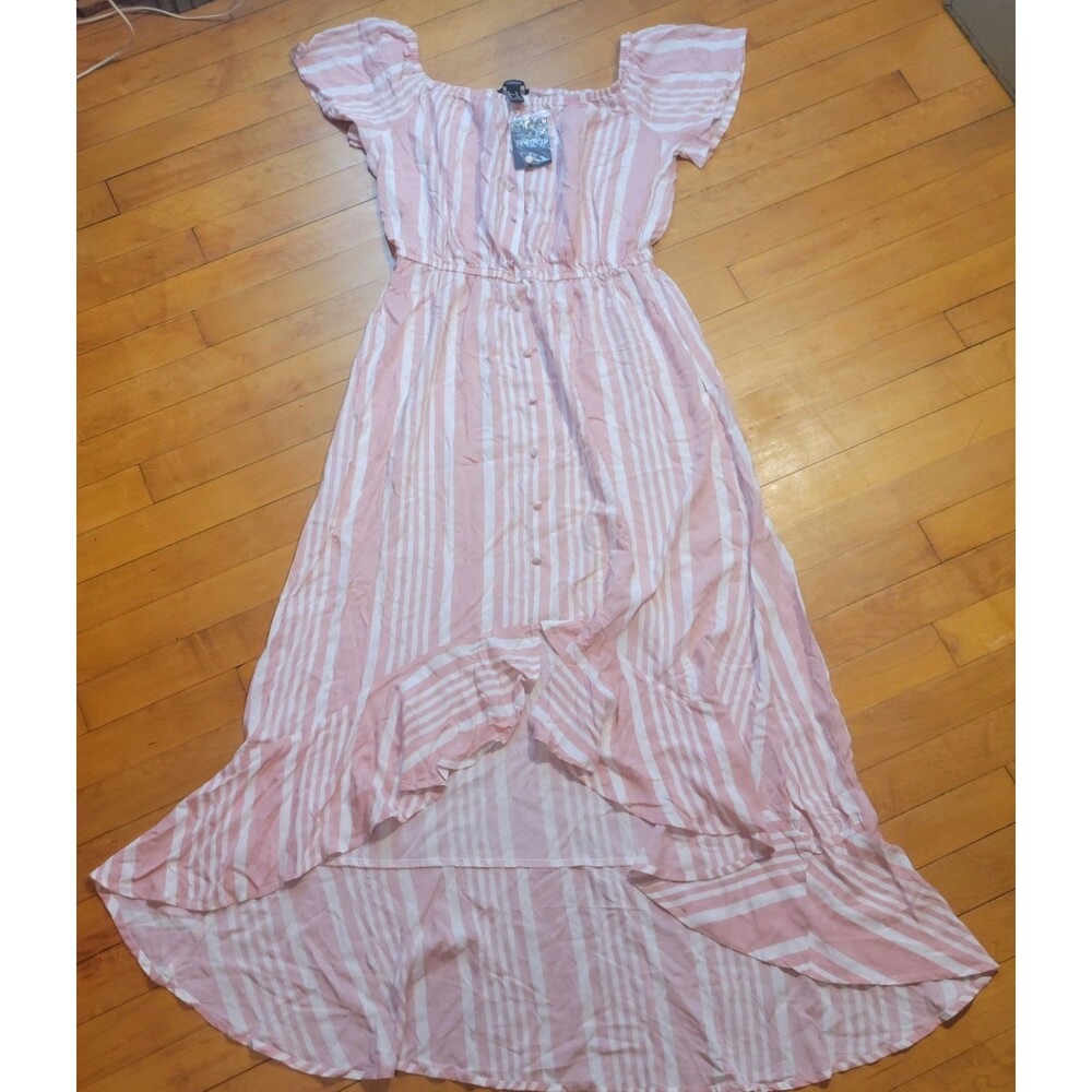 FOREVER 21 Nwt Women's Dress Pink White Medium Light Summer Spring Prairie Core